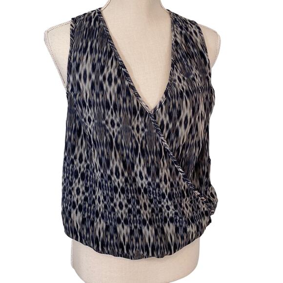 New York & Company Black and Gray Animal Print Blouse Size XS - Picture 1 of 6